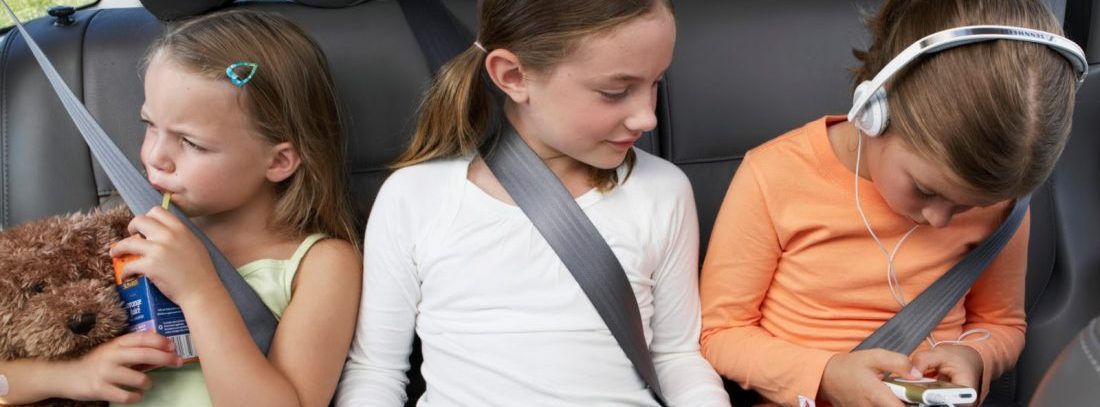 Viajando de carro com as crianças