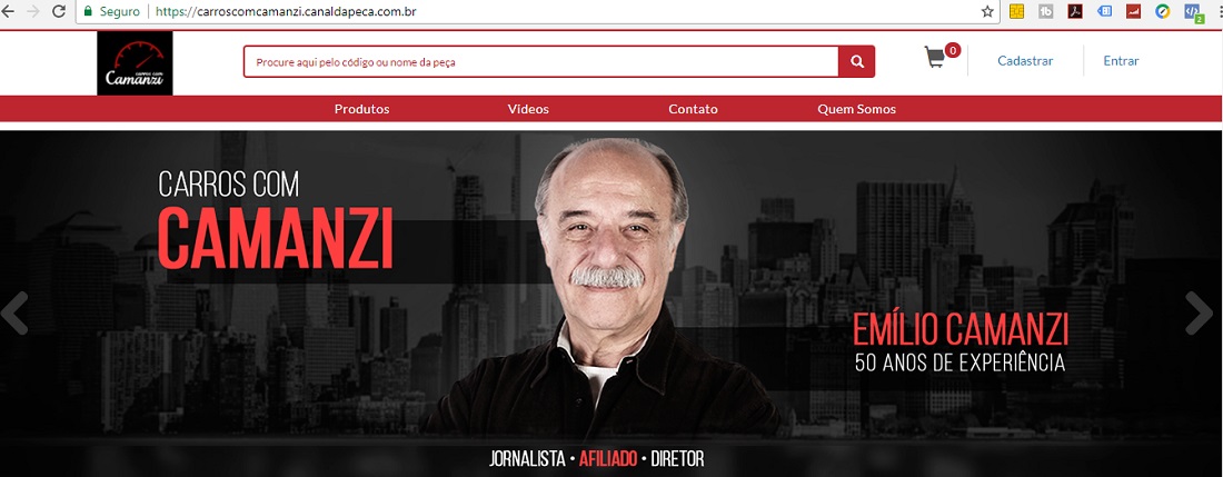 Parceria Carros com Camanzi e Canal da Peça